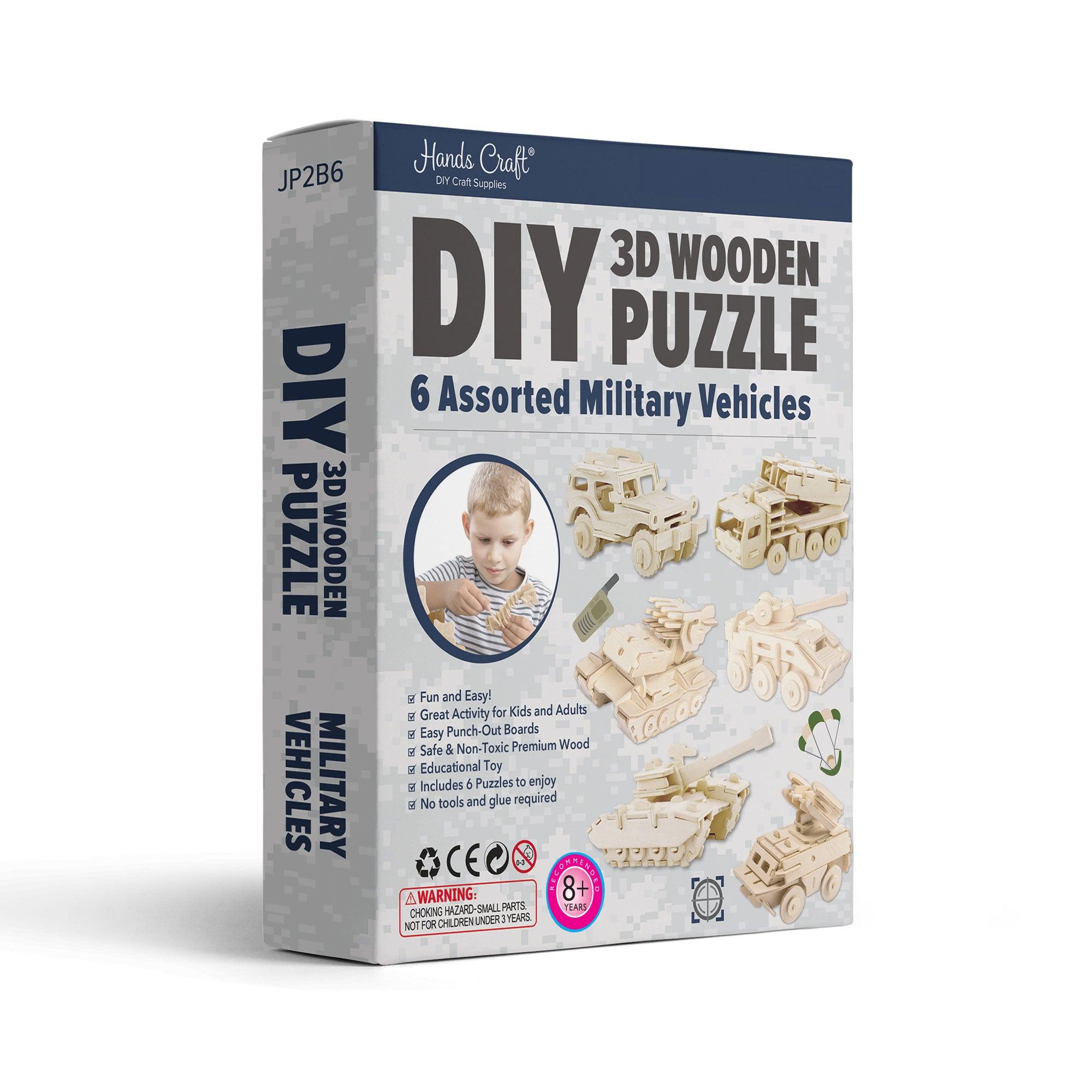 Hands Craft DIY Miniatures 3D Classic Wooden Puzzle | Military Vehicles