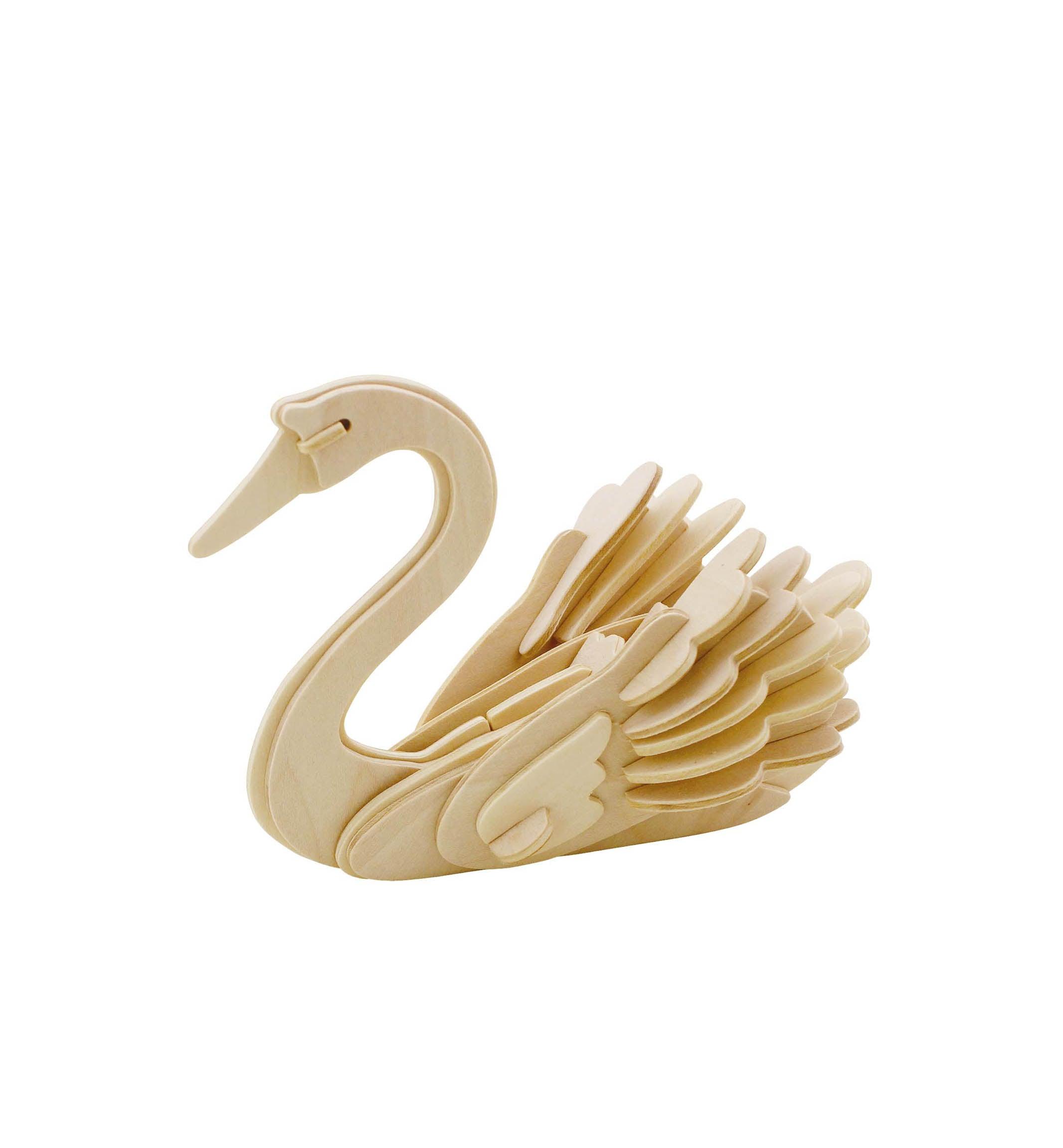Hands Craft DIY Miniatures 3D Classic Wooden Puzzle | Swan