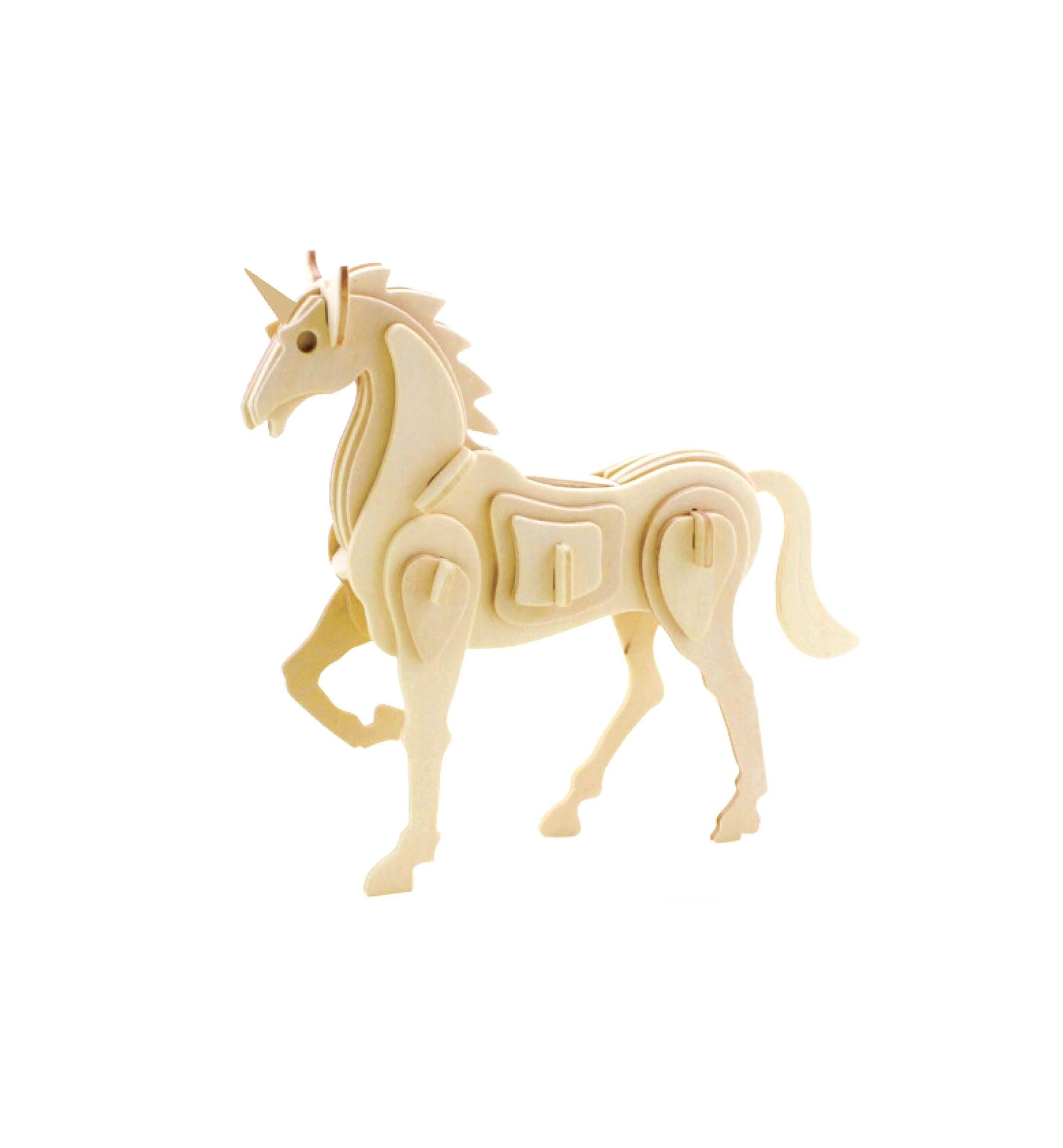 Hands Craft DIY Miniatures 3D Classic Wooden Puzzle | Unicorn