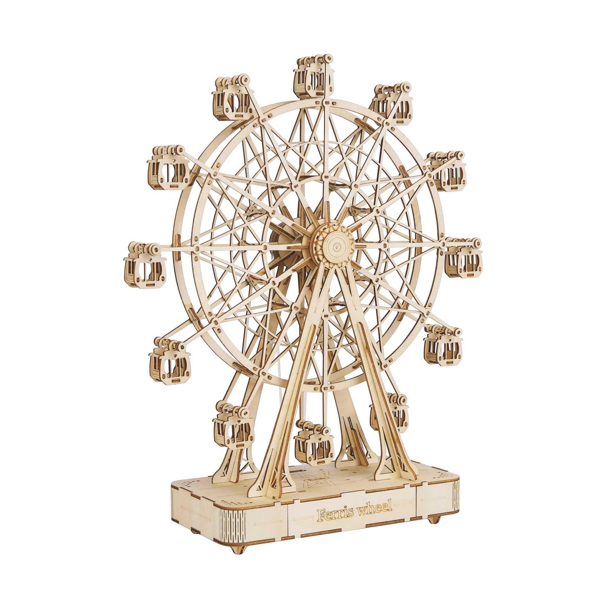 Hands Craft DIY Miniatures 3D Wooden Music Box Puzzle | Ferris Wheel