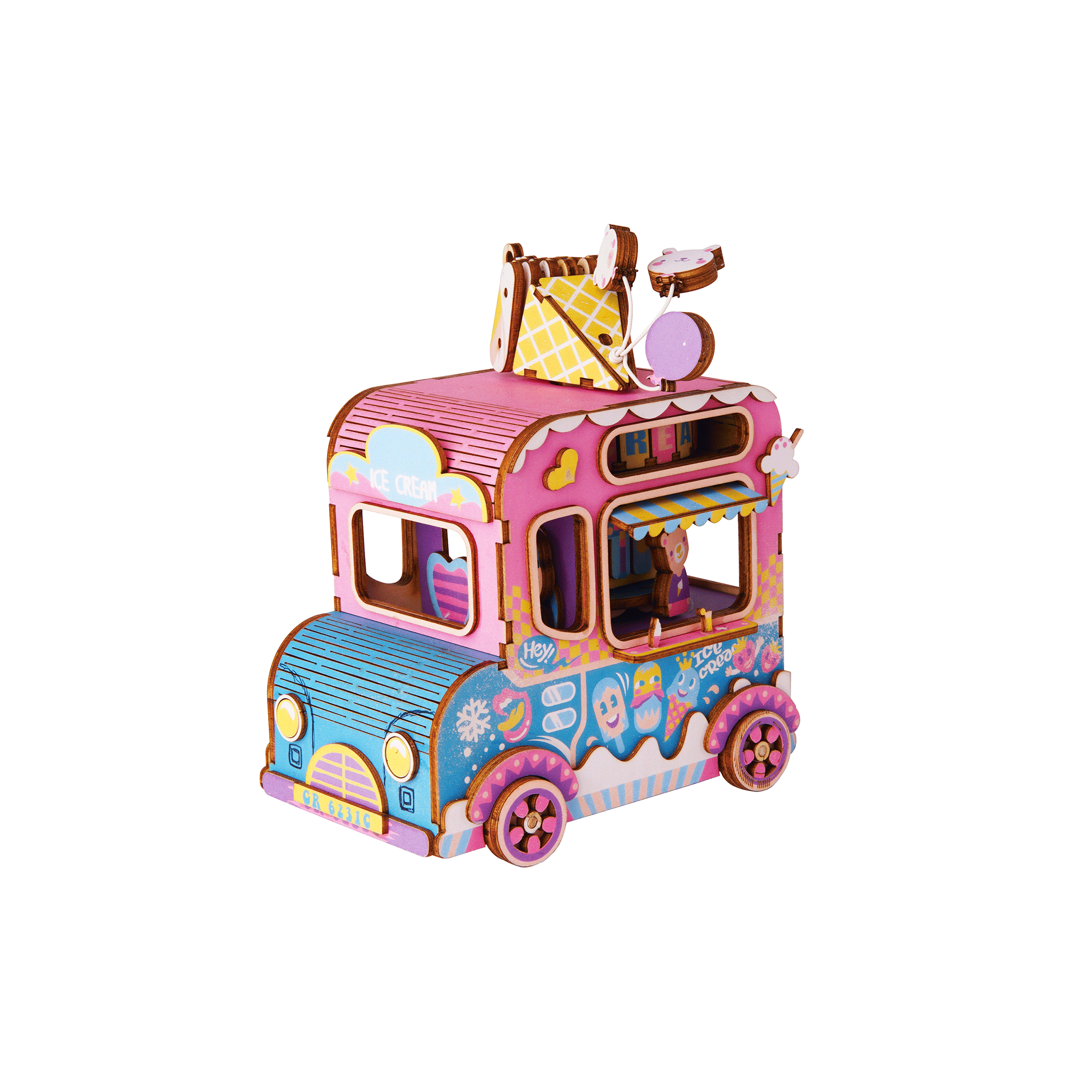 Hands Craft DIY Miniatures 3D Wooden Music Box Puzzle | Moving Flavors
