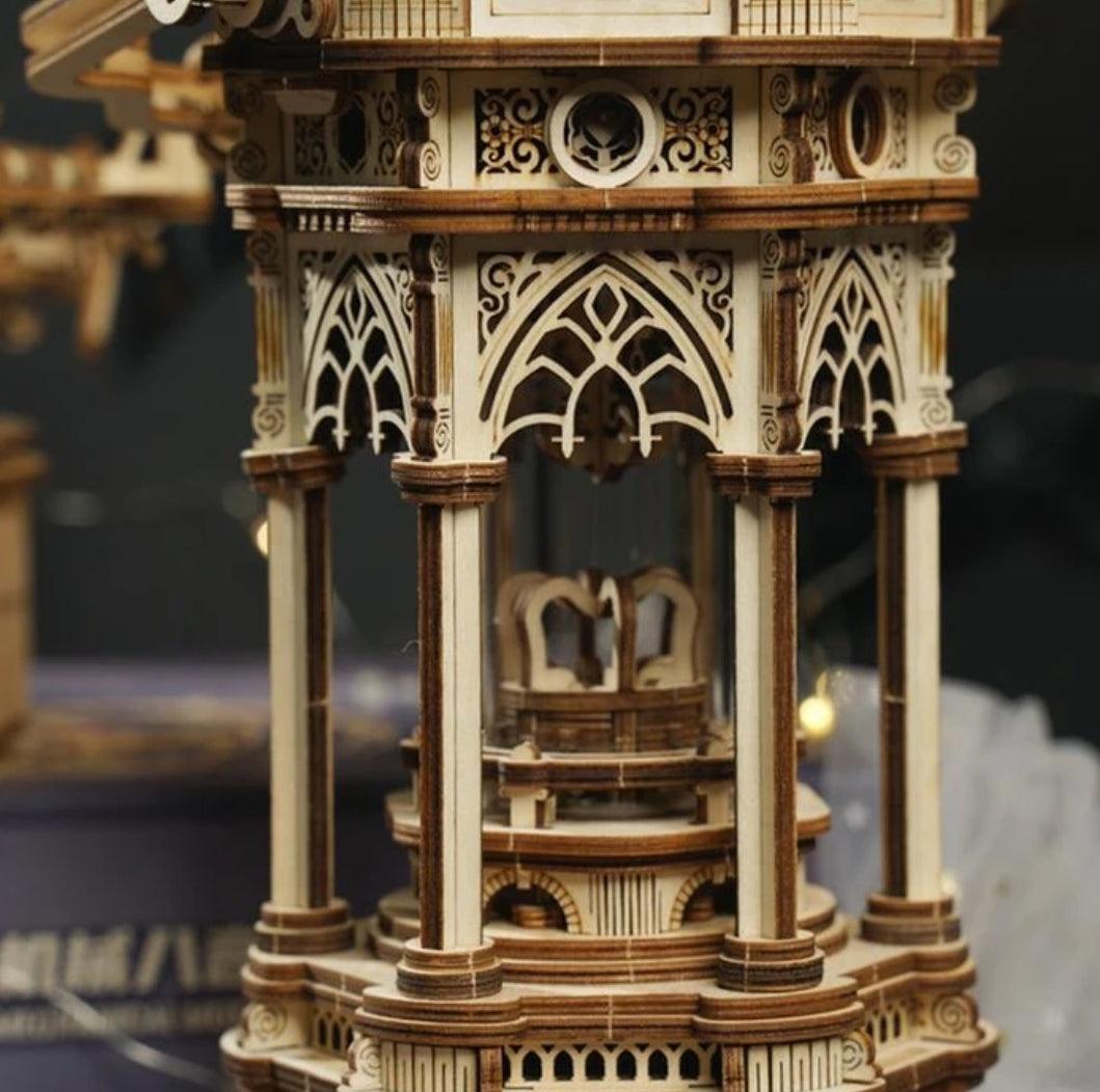 Hands Craft DIY Miniatures 3D Wooden Music Box Puzzle | Victorian Lantern with LED light