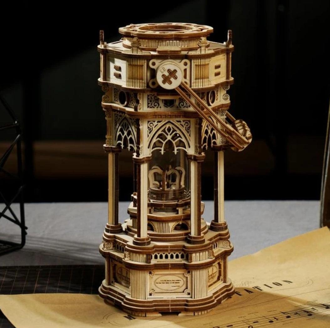 Hands Craft DIY Miniatures 3D Wooden Music Box Puzzle | Victorian Lantern with LED light
