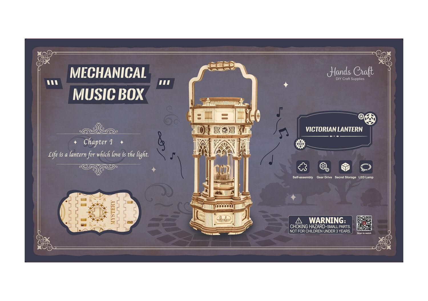 Hands Craft DIY Miniatures 3D Wooden Music Box Puzzle | Victorian Lantern with LED light