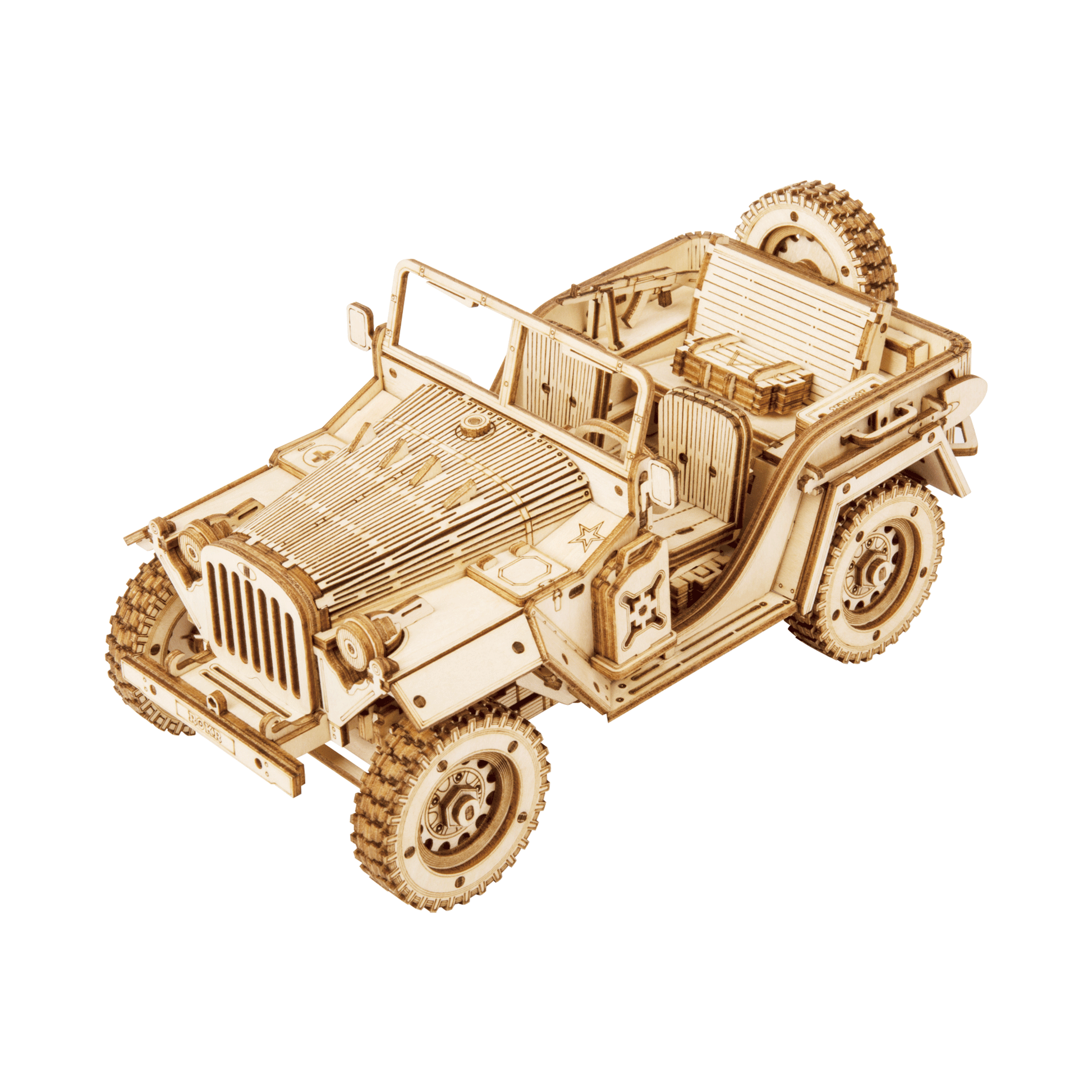 Hands Craft DIY Miniatures 3D Wooden Puzzle | Army Field Car
