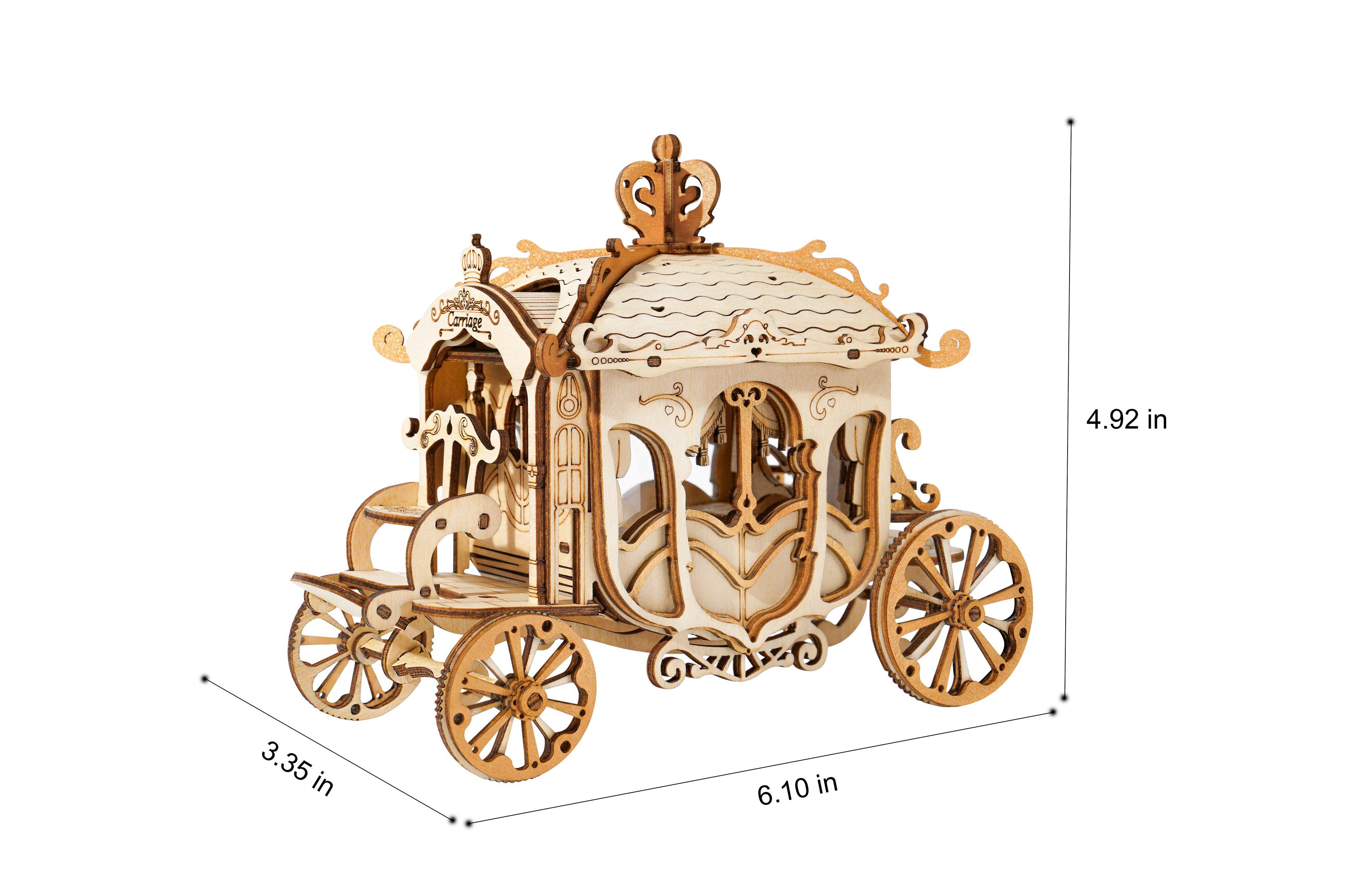 Hands Craft DIY Miniatures 3D Wooden Puzzle | Carriage
