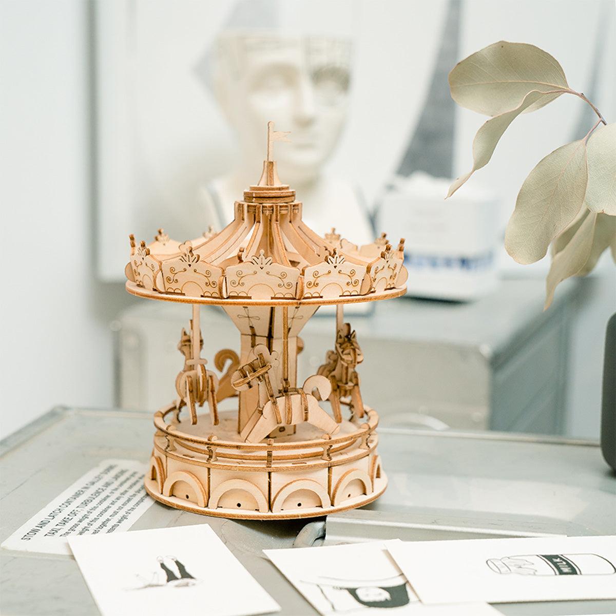 Hands Craft DIY Miniatures 3D Wooden Puzzle | Classic Carousel