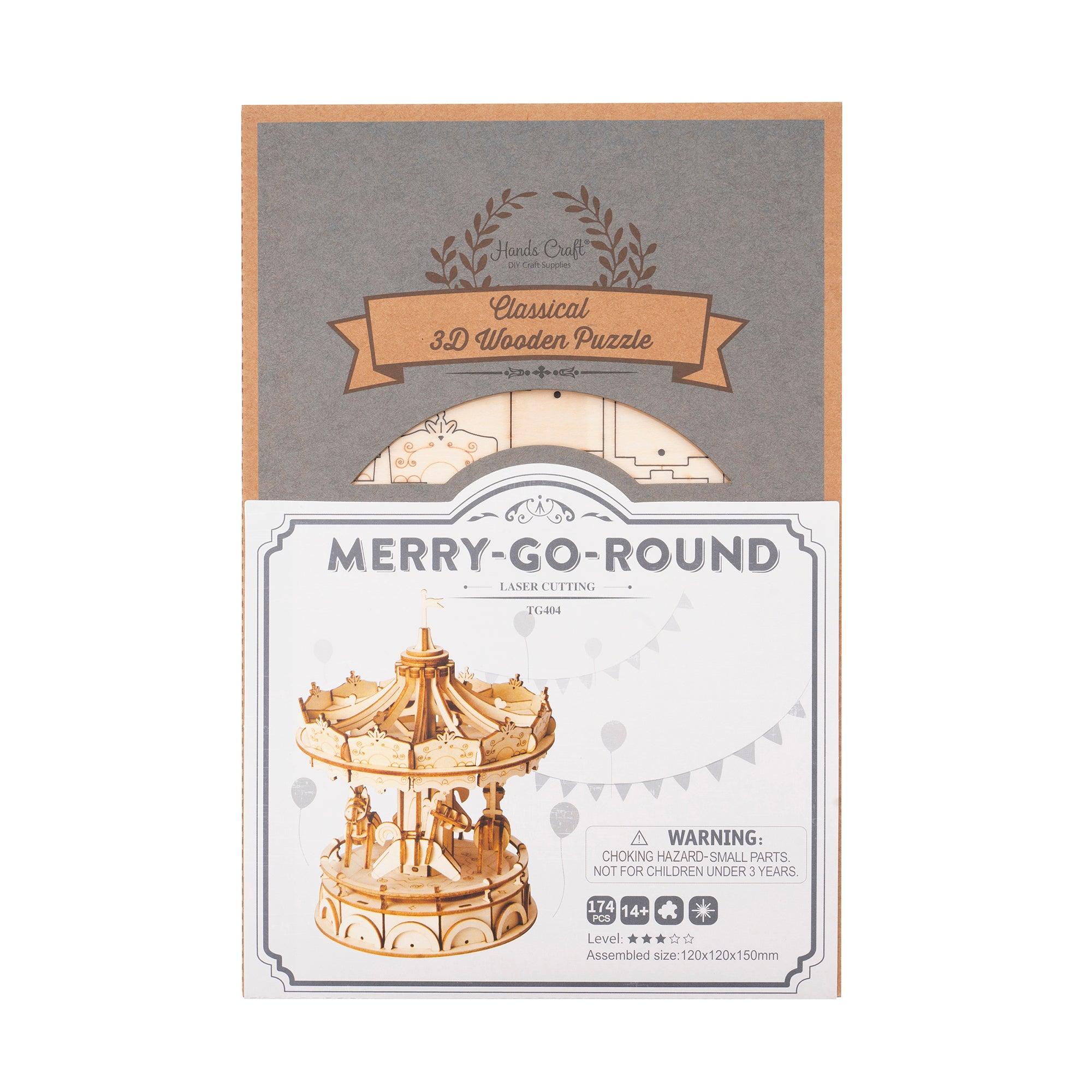 Hands Craft DIY Miniatures 3D Wooden Puzzle | Classic Carousel