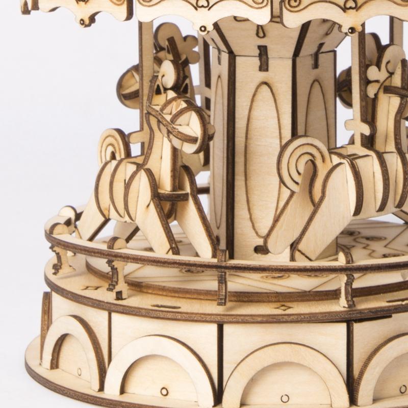 Hands Craft DIY Miniatures 3D Wooden Puzzle | Classic Carousel