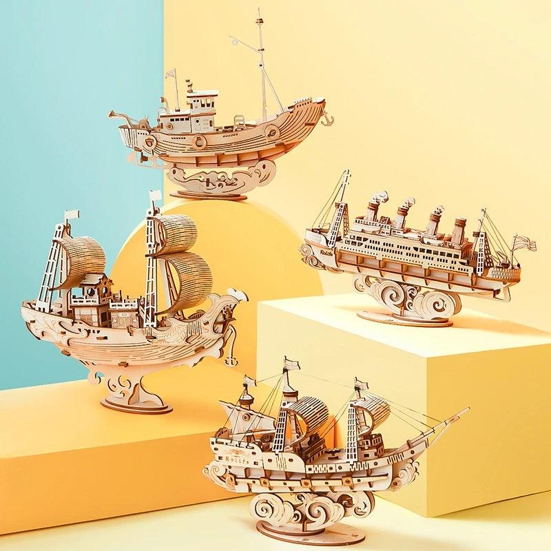 Hands Craft DIY Miniatures 3D Wooden Puzzle | Cruise Ship