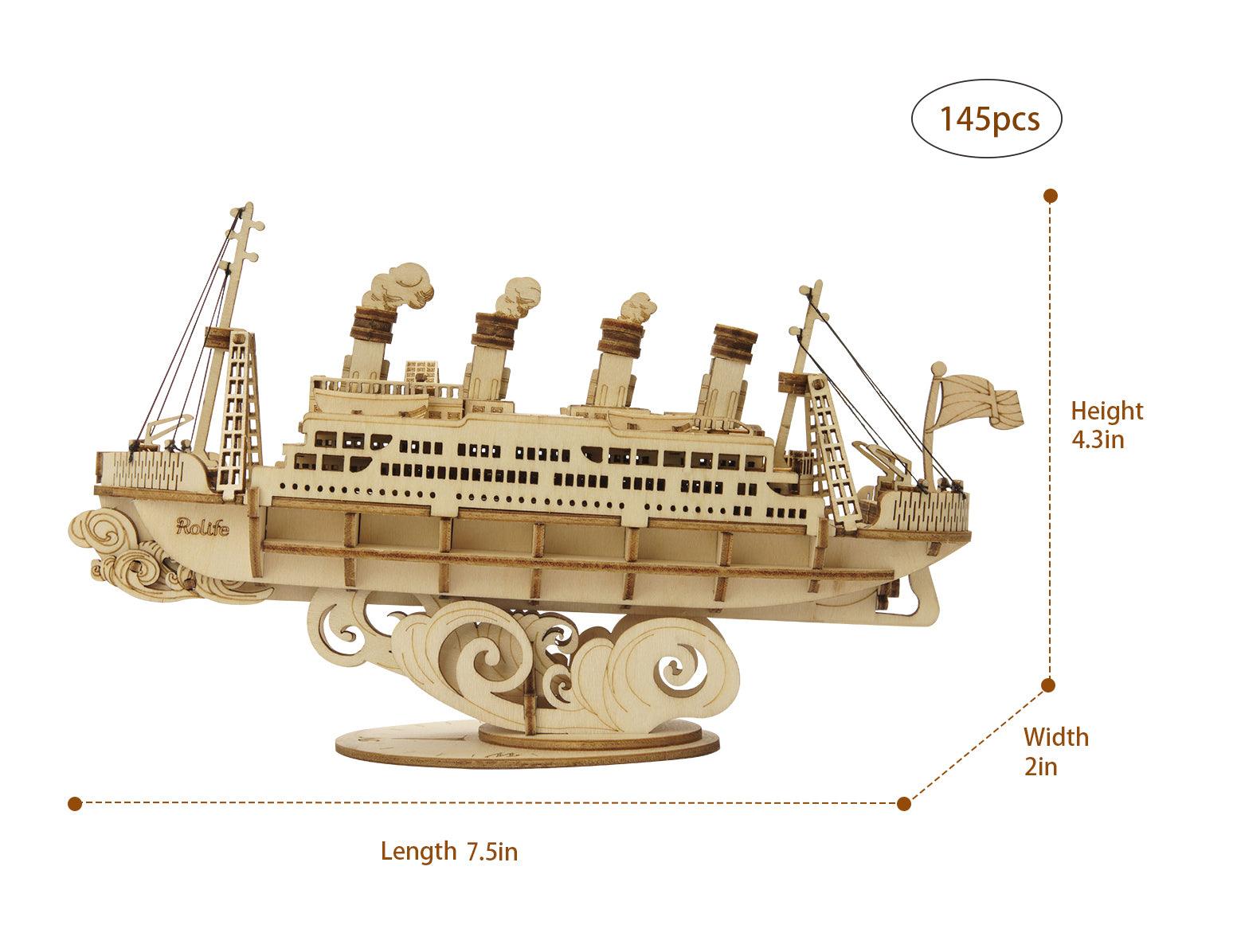 Hands Craft DIY Miniatures 3D Wooden Puzzle | Cruise Ship