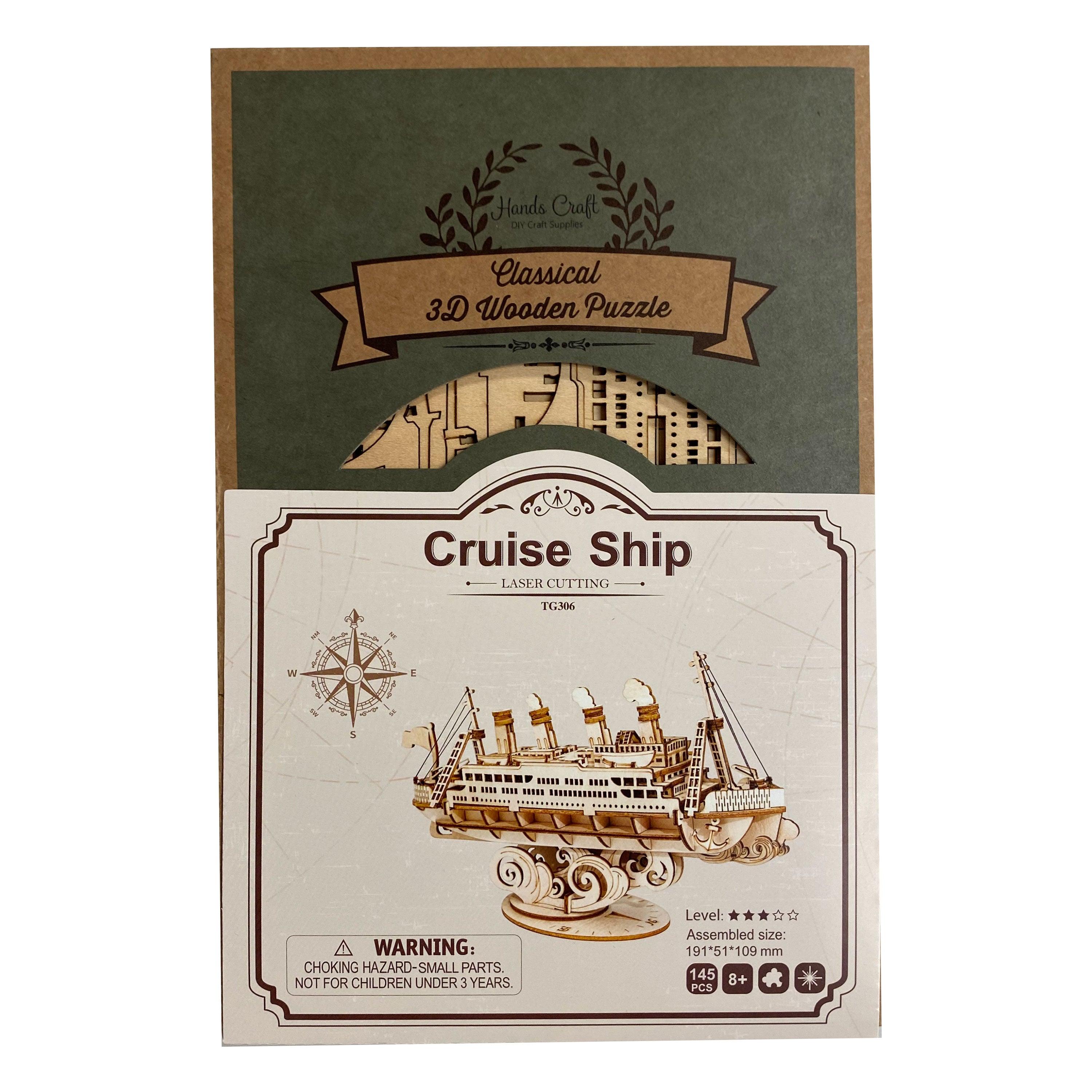 Hands Craft DIY Miniatures 3D Wooden Puzzle | Cruise Ship