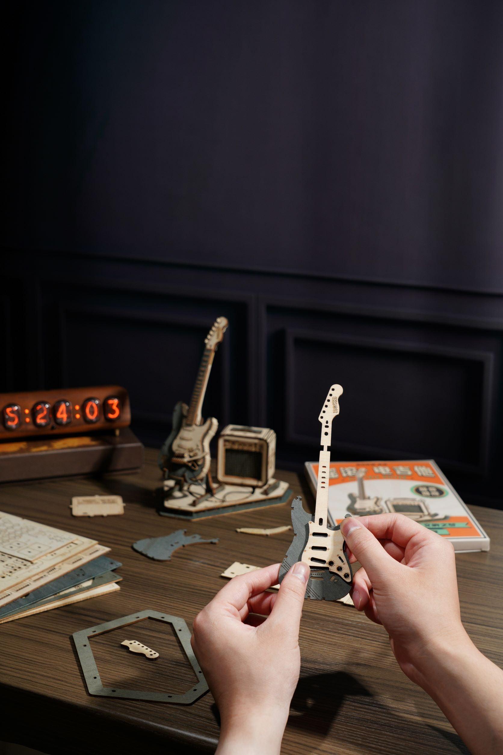 Hands Craft DIY Miniatures 3D Wooden Puzzle | Electric Guitar