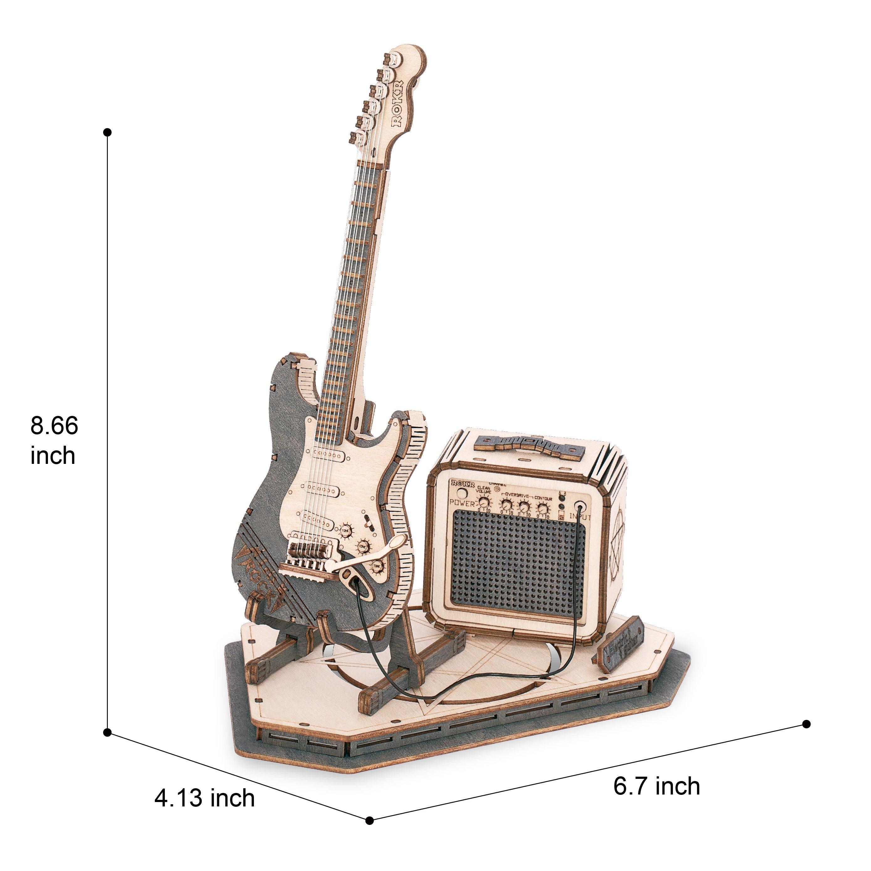 Hands Craft DIY Miniatures 3D Wooden Puzzle | Electric Guitar