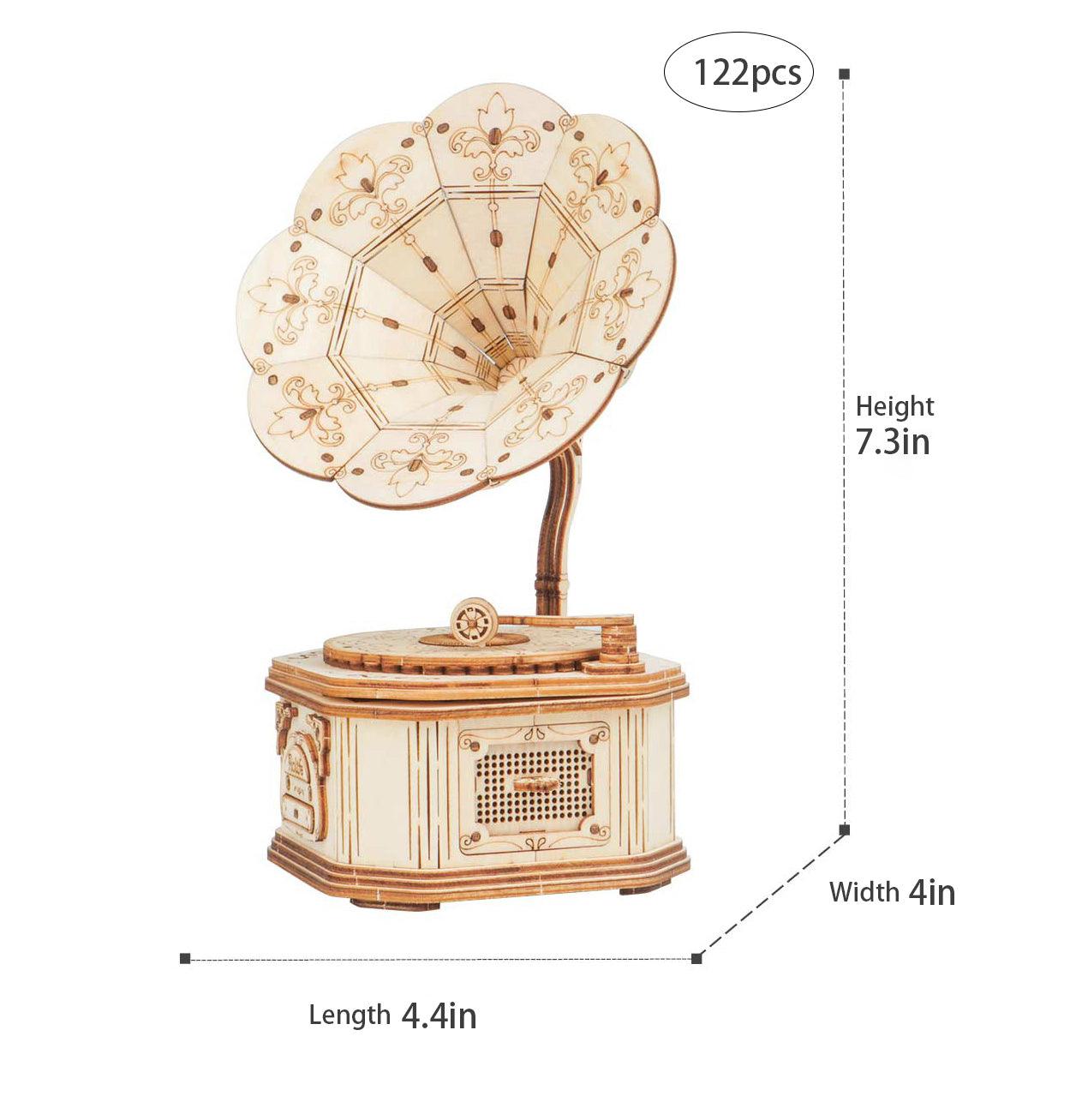 Hands Craft DIY Miniatures 3D Wooden Puzzle | Gramophone
