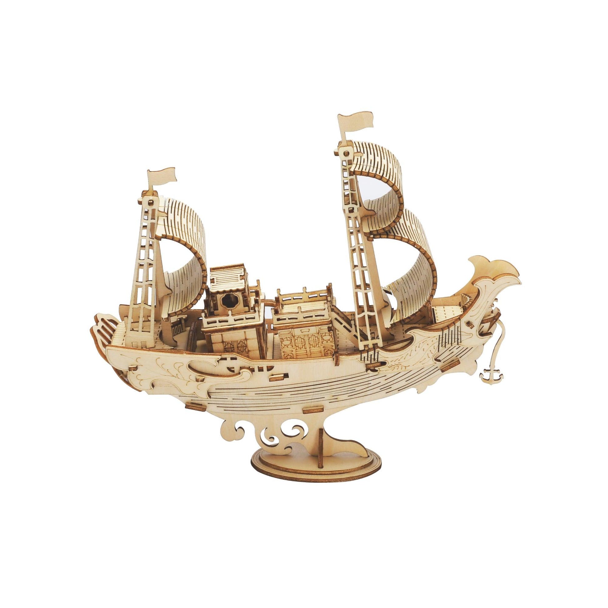 Hands Craft DIY Miniatures 3D Wooden Puzzle | Japanese Diplomatic Ship