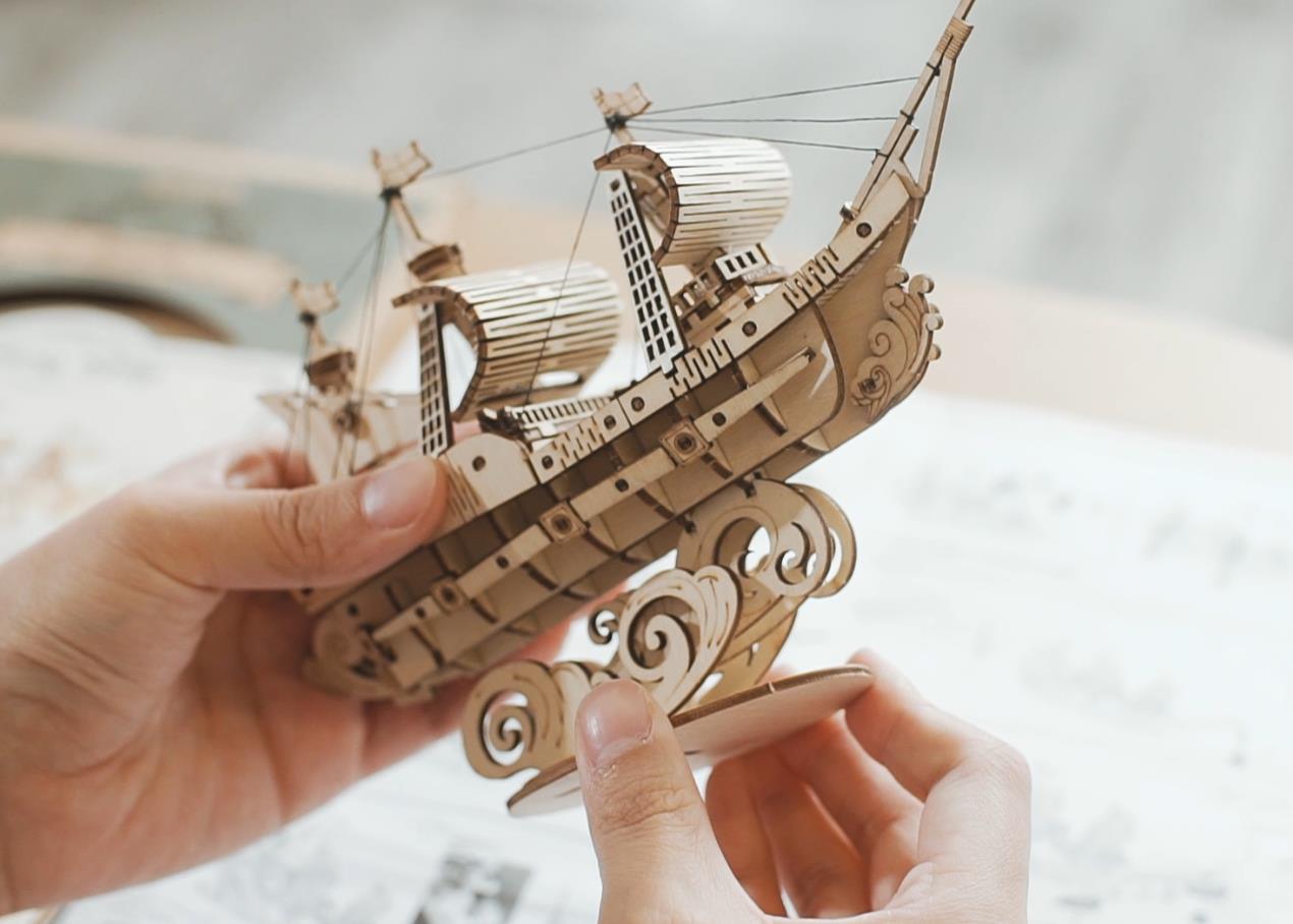 Hands Craft DIY Miniatures 3D Wooden Puzzle | Japanese Diplomatic Ship