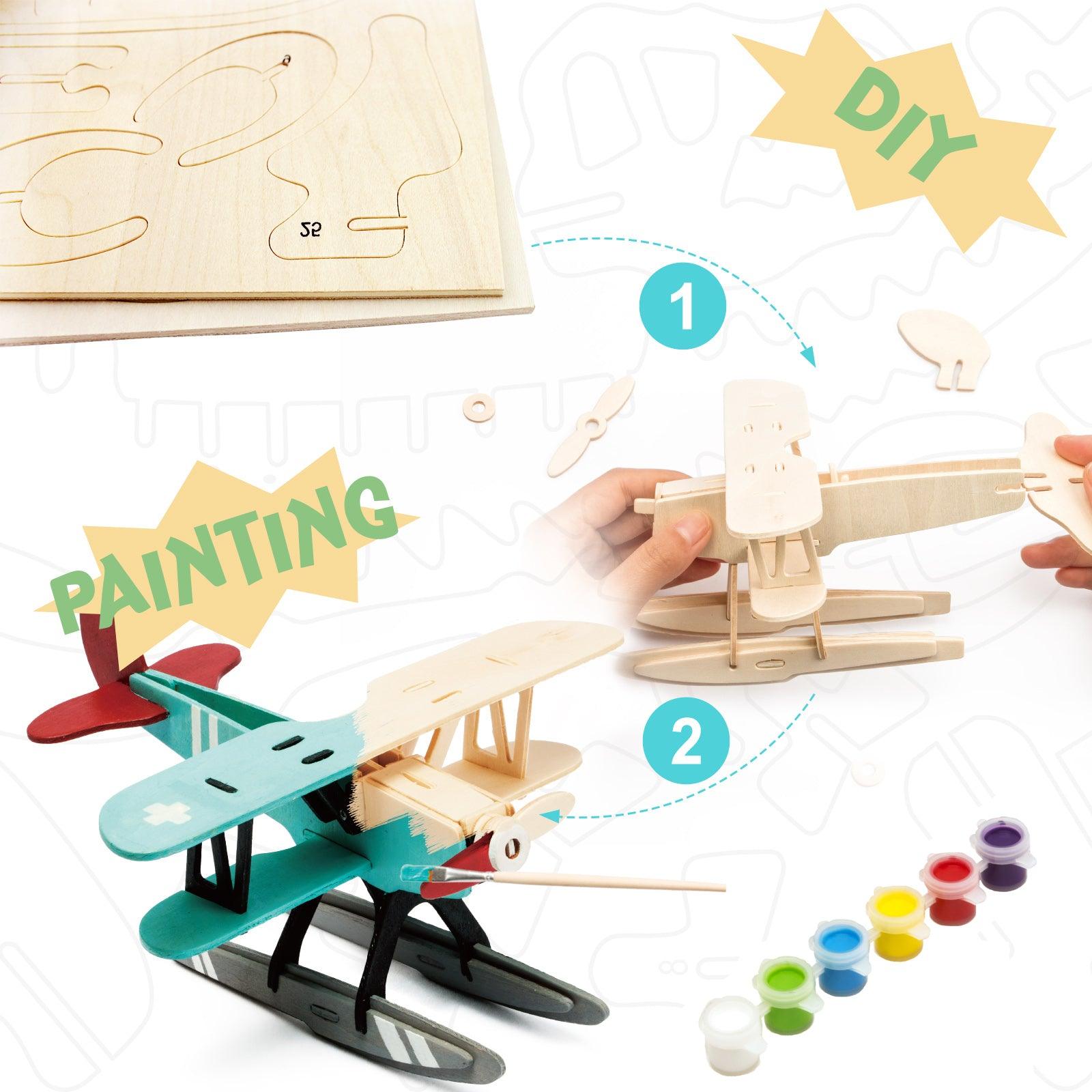 Hands Craft DIY Miniatures 3D Wooden Puzzle Paint Kit | Hydroplane