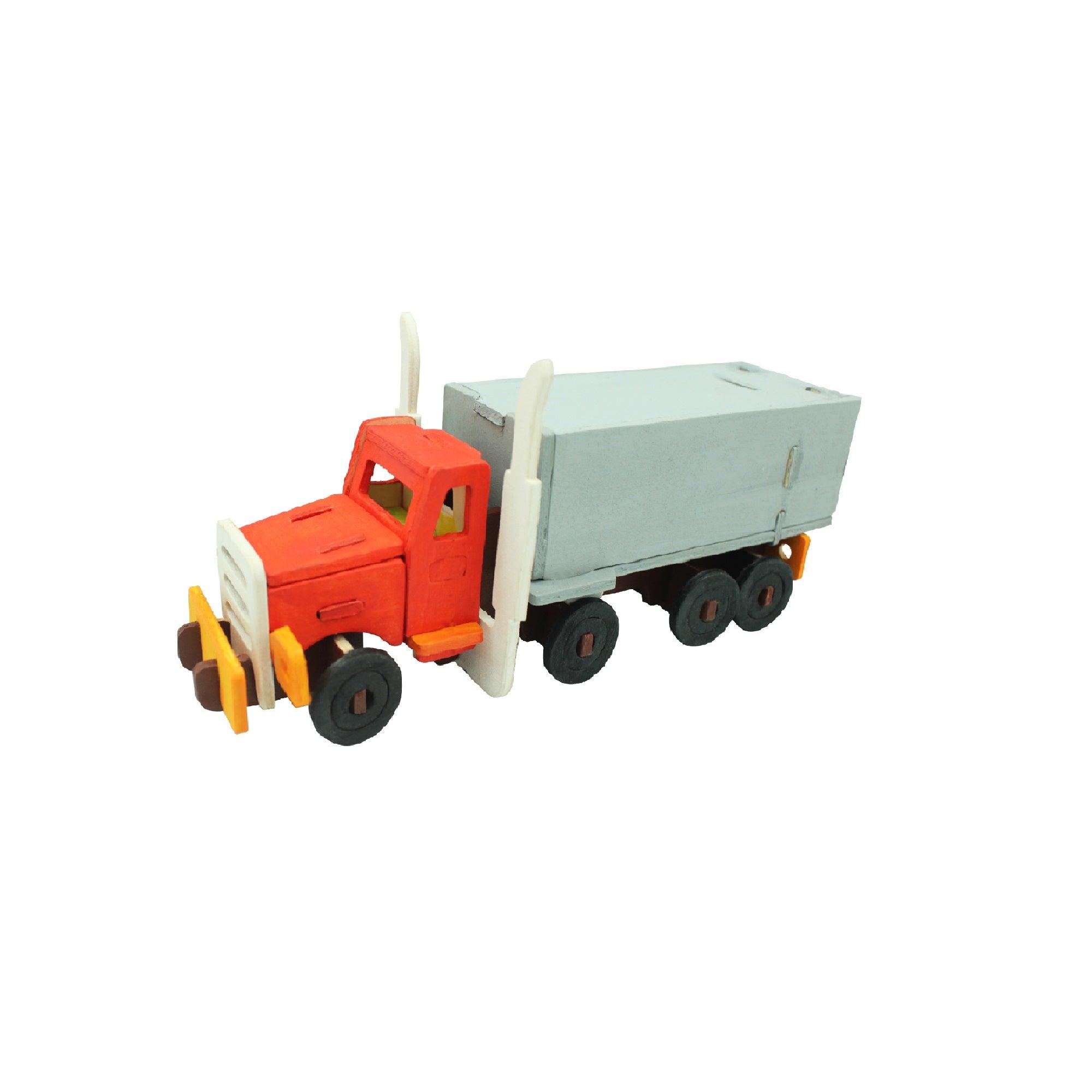 Hands Craft DIY Miniatures 3D Wooden Puzzle Paint Kit | Truck