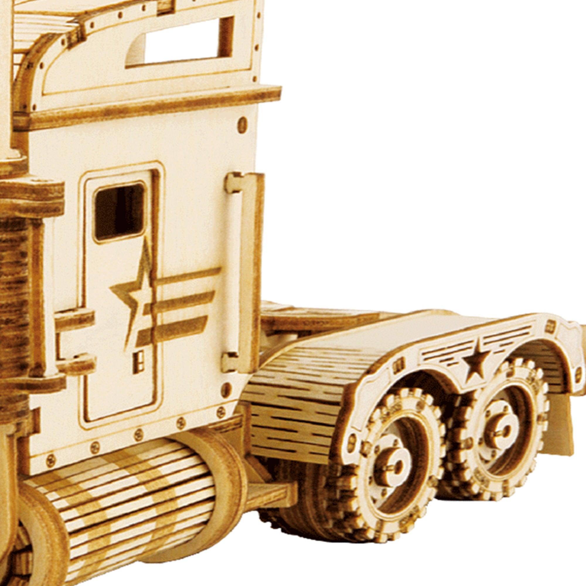 Hands Craft DIY Miniatures 3D Wooden Puzzle | Semi-Truck