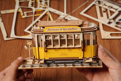 Hands Craft DIY Miniatures 3D Wooden Puzzle | Yellow Trolley