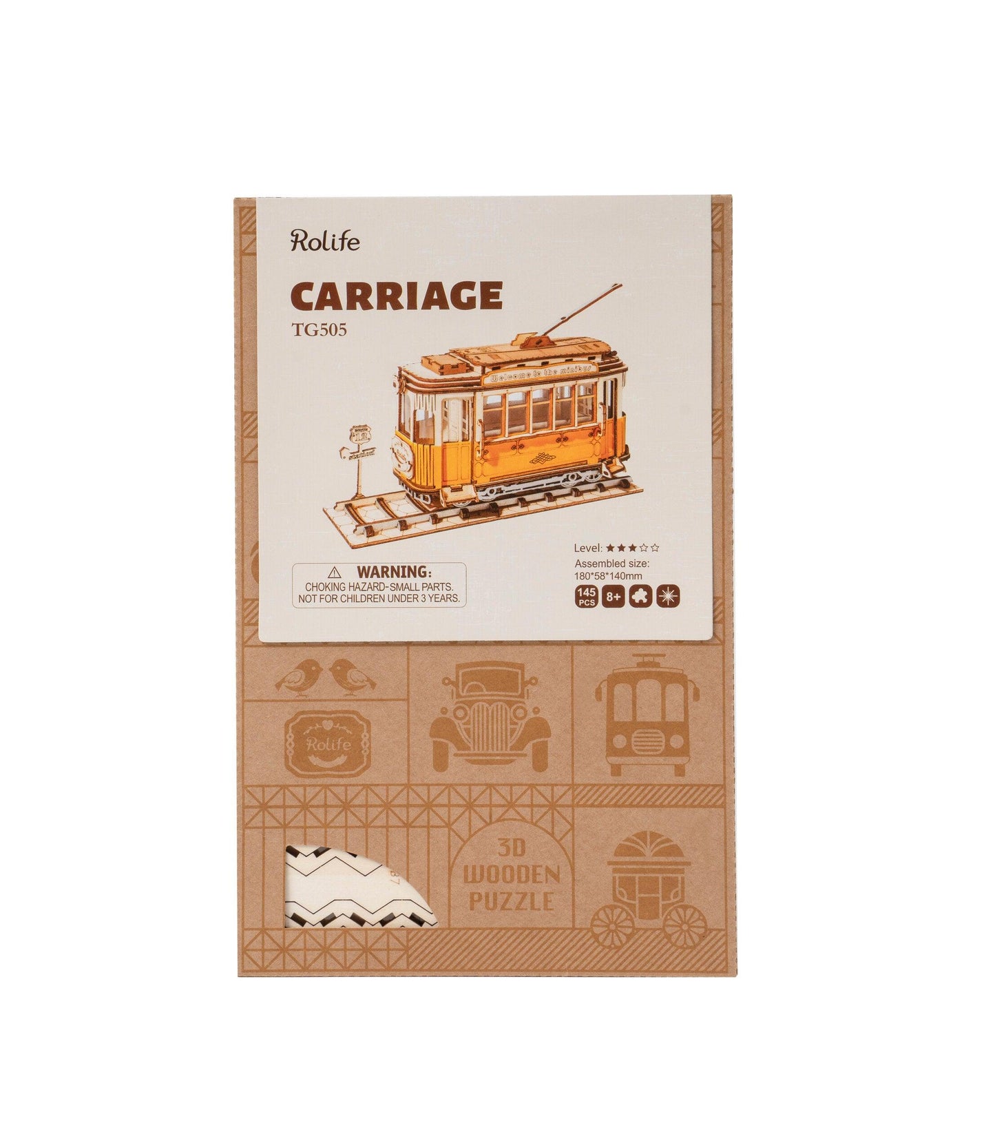Hands Craft DIY Miniatures 3D Wooden Puzzle | Yellow Trolley