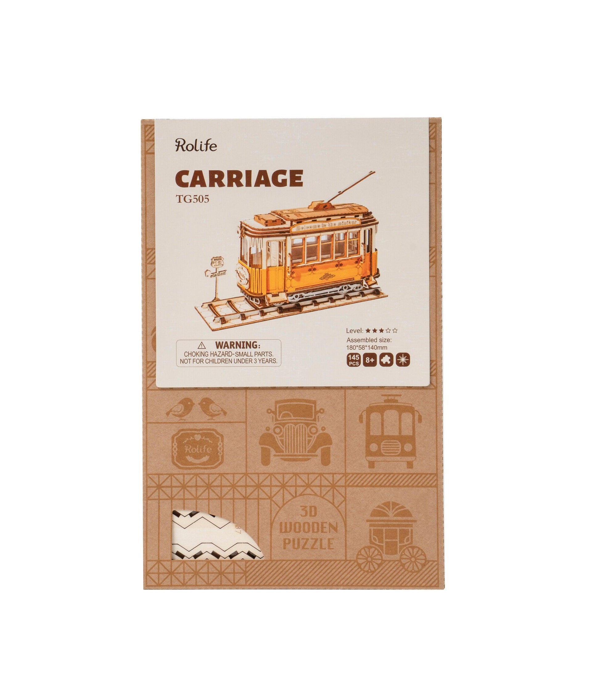 Hands Craft DIY Miniatures 3D Wooden Puzzle | Yellow Trolley