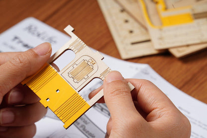 Hands Craft DIY Miniatures 3D Wooden Puzzle | Yellow Trolley