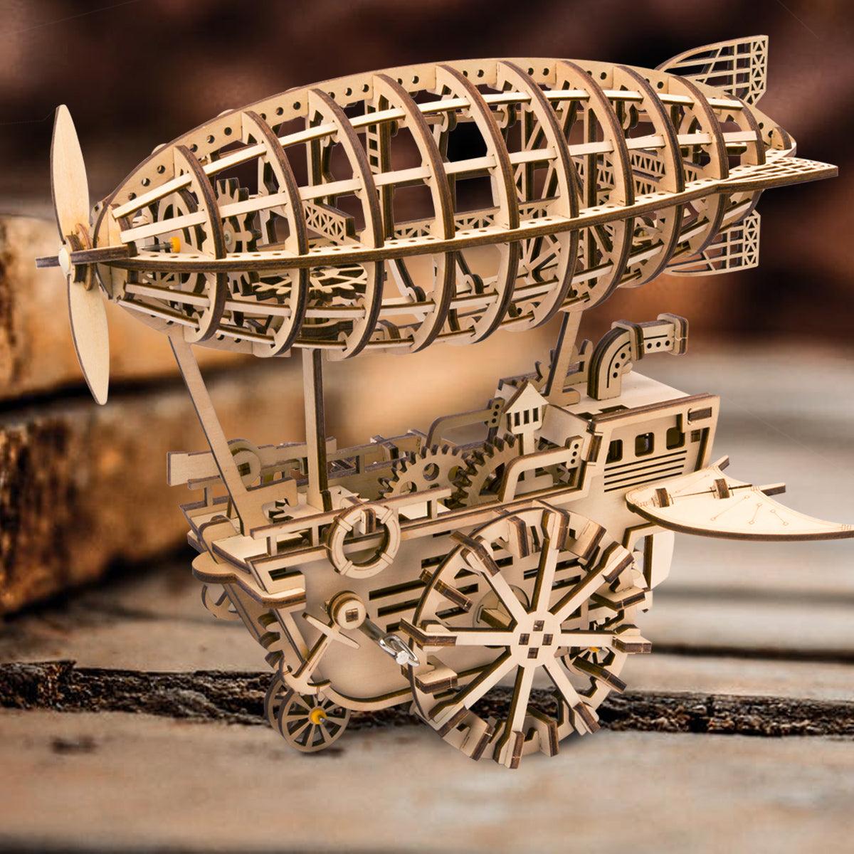 Hands Craft DIY Miniatures Mechanical 3D Wooden Puzzle | Air Vehicle
