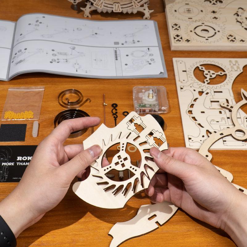 Hands Craft DIY Miniatures Mechanical 3D Wooden Puzzle | Owl Clock
