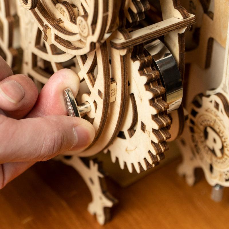 Hands Craft DIY Miniatures Mechanical 3D Wooden Puzzle | Owl Clock