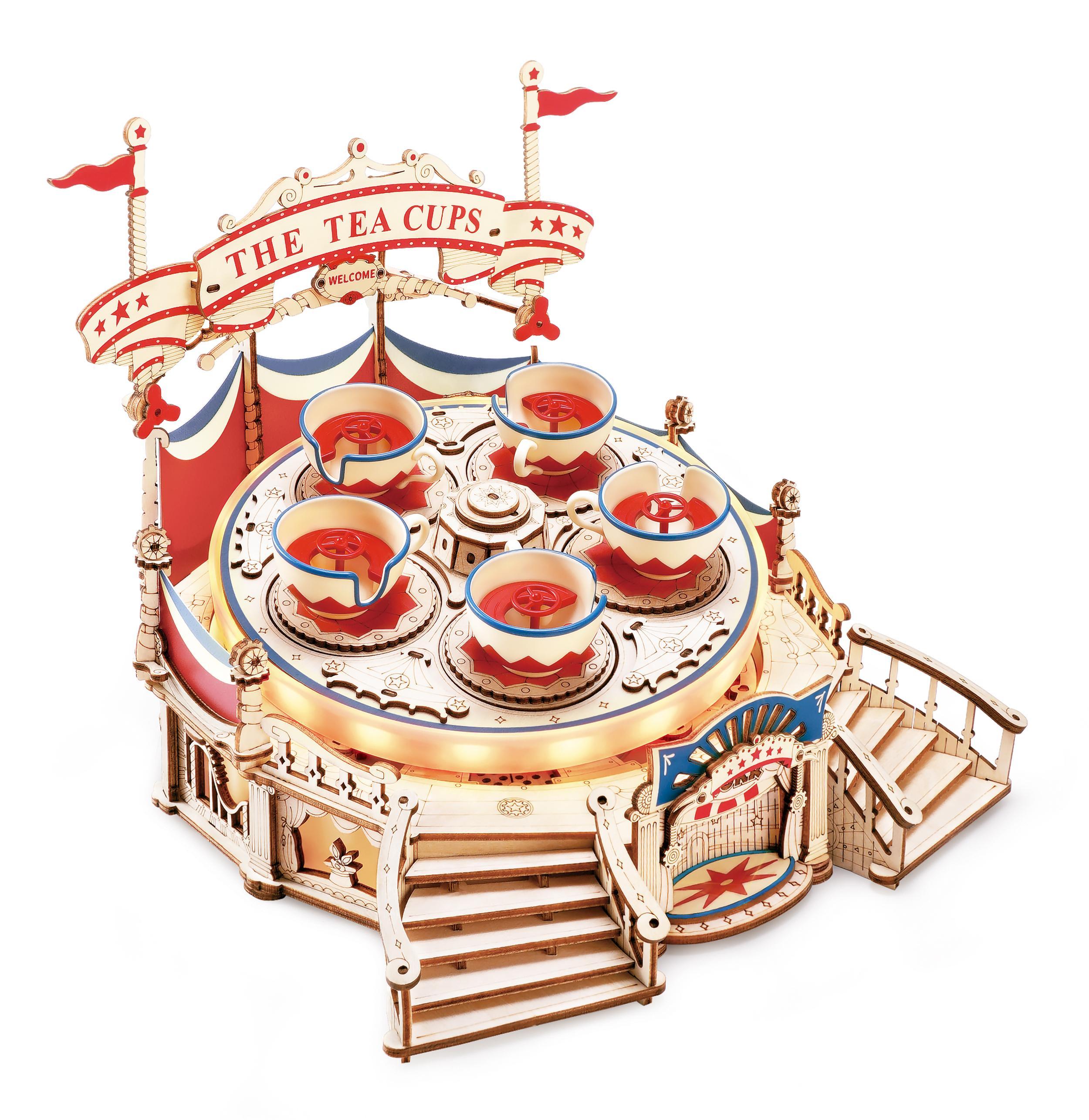Hands Craft DIY Miniatures Mechanical 3D Wooden Puzzle | Tilt-A-Whirl