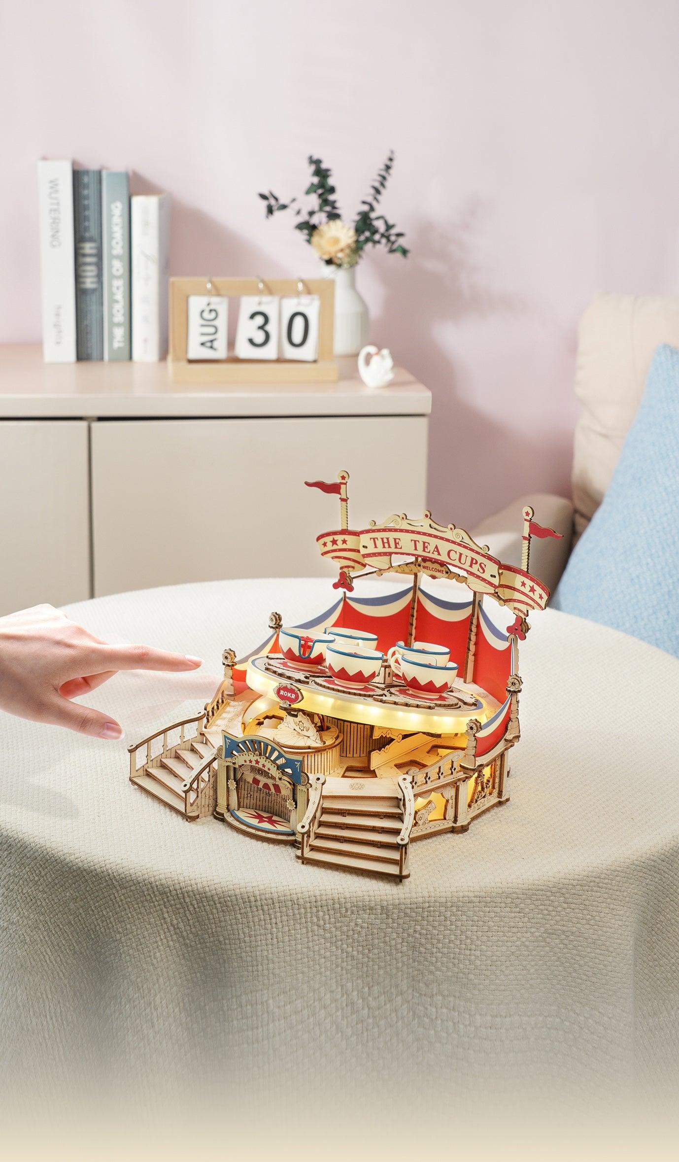 Hands Craft DIY Miniatures Mechanical 3D Wooden Puzzle | Tilt-A-Whirl