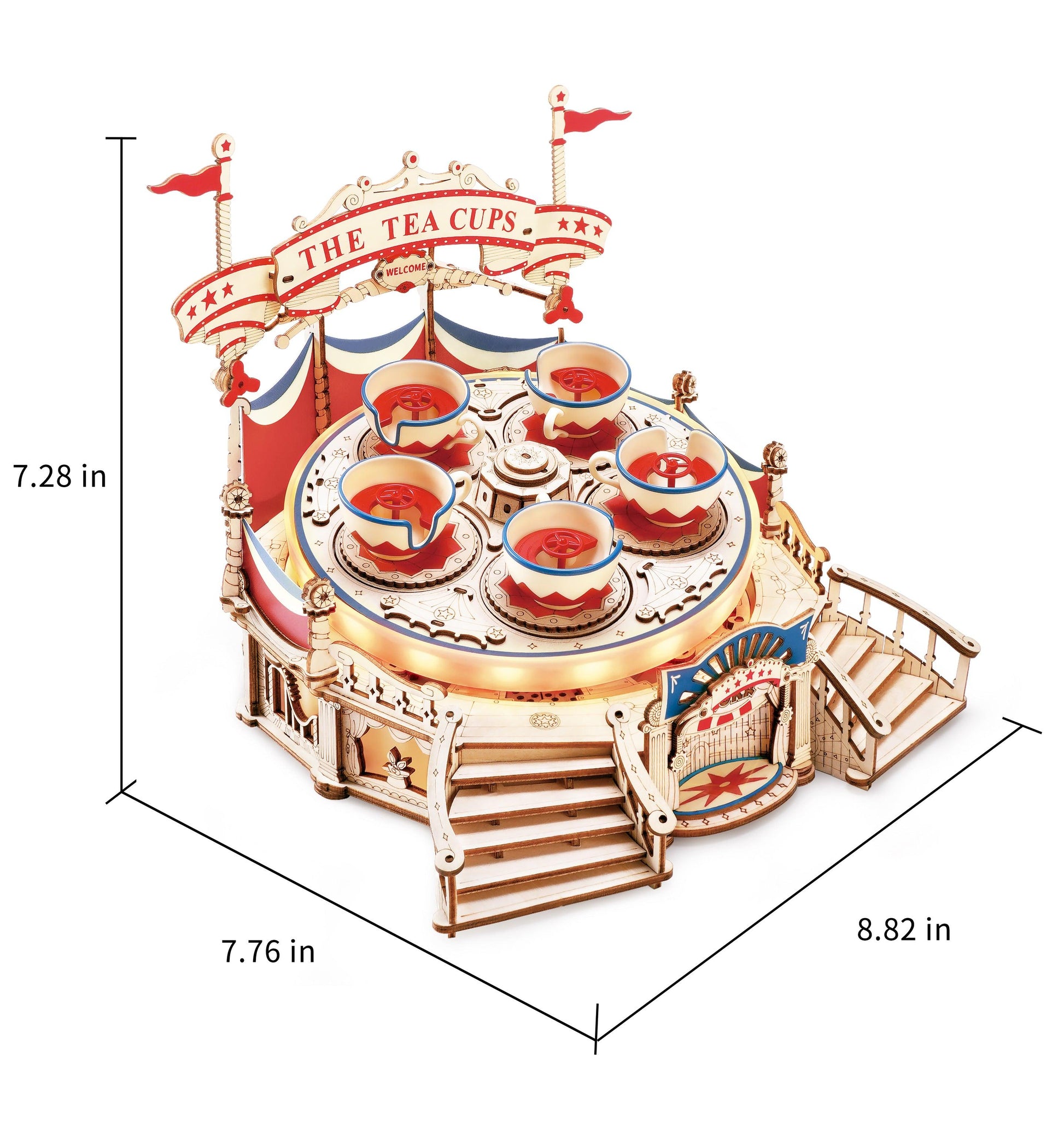 Hands Craft DIY Miniatures Mechanical 3D Wooden Puzzle | Tilt-A-Whirl