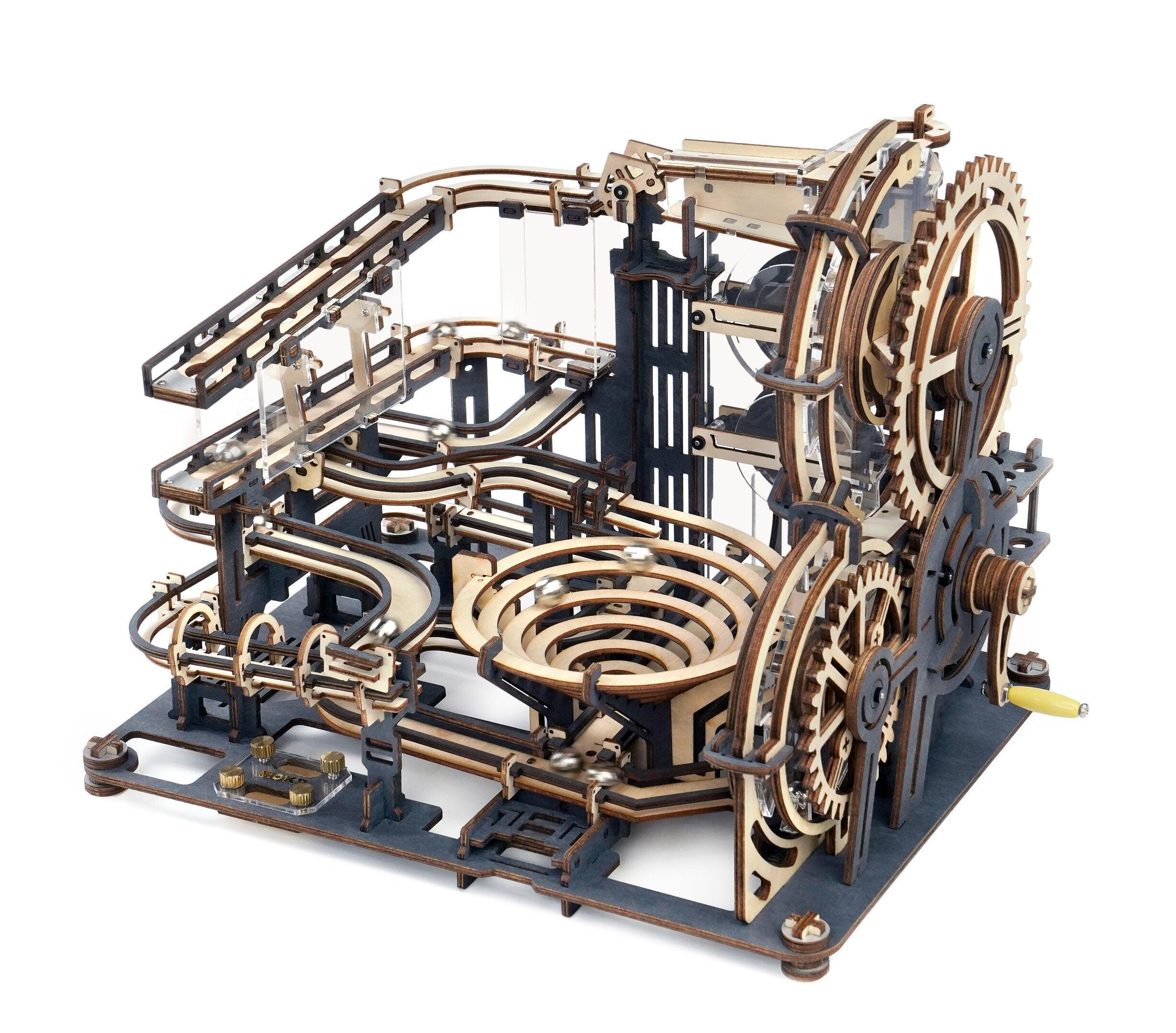 Hands Craft DIY Miniatures Mechanical Marble Run Wooden Puzzle | Marble Night City