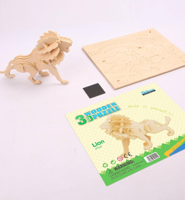 3D Classic Wooden Puzzle | Lion - Hands Craft US, Inc.