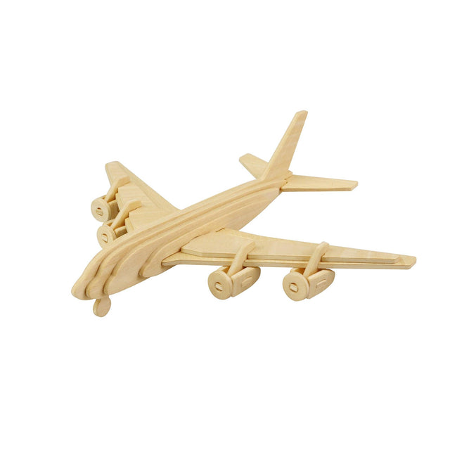 3D Classic Wooden Puzzle | Civil Airplane - Hands Craft US, Inc.