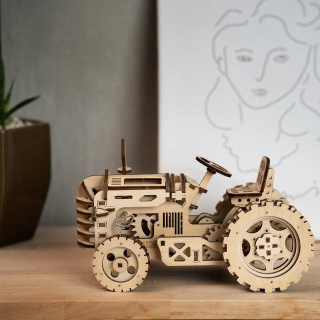 3D Mechanical Wooden Puzzle | Tractor - Hands Craft US, Inc.