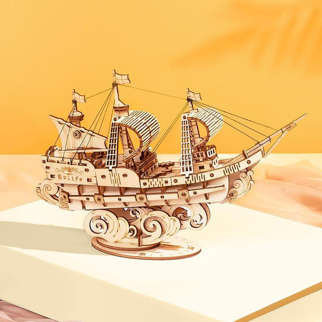 3D Modern Wooden Puzzle | Sailing Ship - Hands Craft US, Inc.