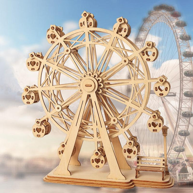 Wooden Mechanical Model Ferris Wheel