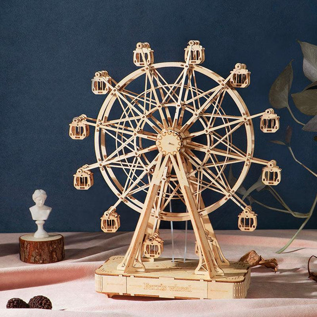 3D Modern Wooden Puzzle Music Box | Ferris Wheel - Hands Craft US, Inc.