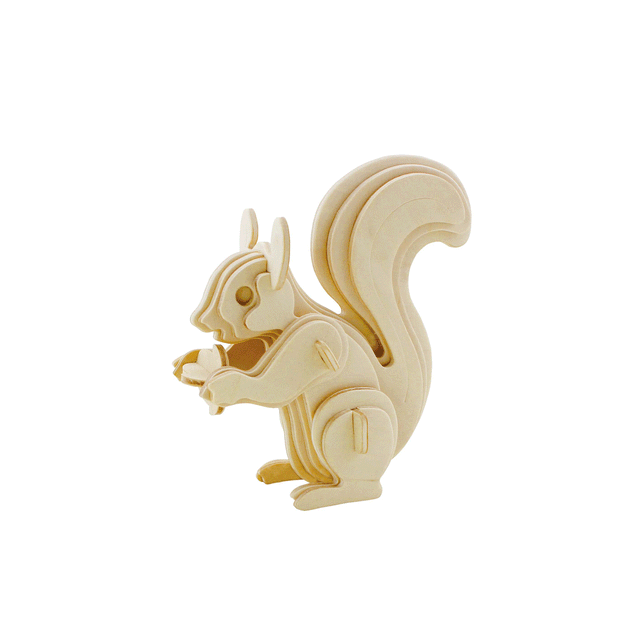 3D Classic Wooden Puzzle | Squirrel - Hands Craft US, Inc.