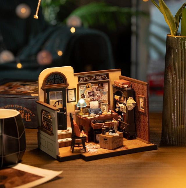 DIY Miniature House Kit | Mose's Detective Agency - Hands Craft US, Inc.