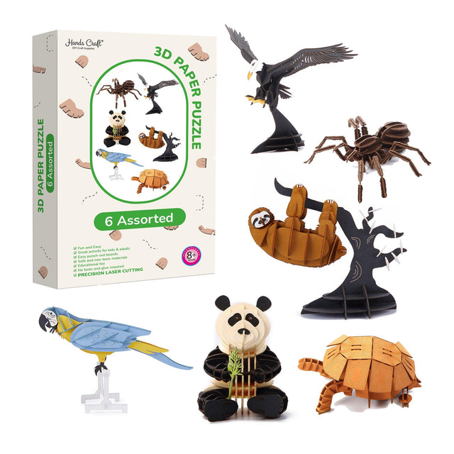 3D Paper Puzzle Bundle | Animals - Hands Craft US, Inc.