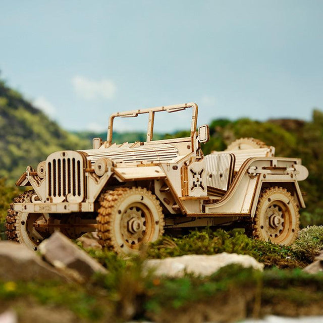 3D Modern Wooden Puzzle | Army Field Car - Hands Craft US, Inc.