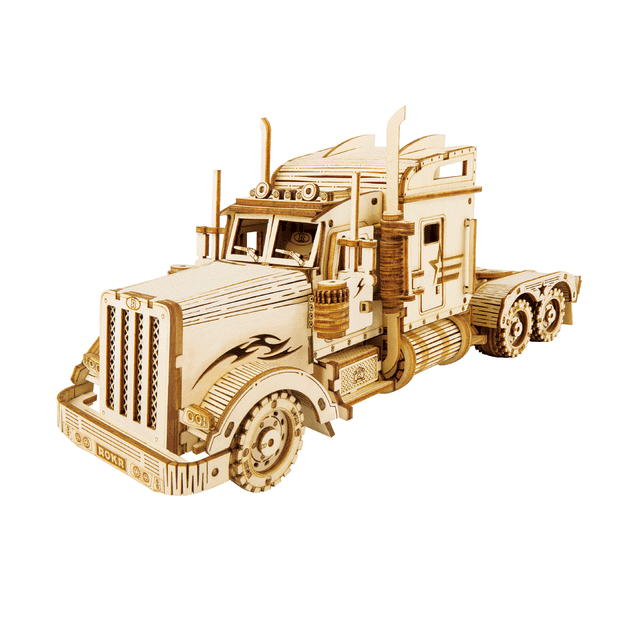 3D Modern Wooden Puzzle | Semi-Truck - Hands Craft US, Inc.