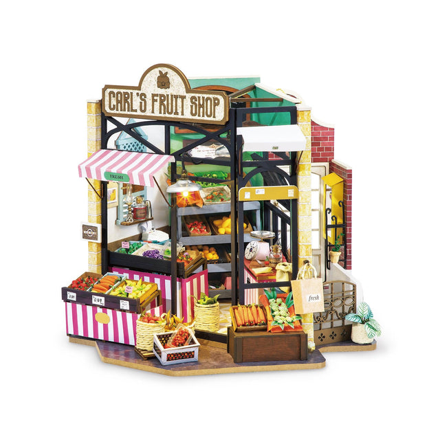 DIY Dollhouse Miniature Store Kit | Carl's Fruit Shop - Hands Craft US, Inc.