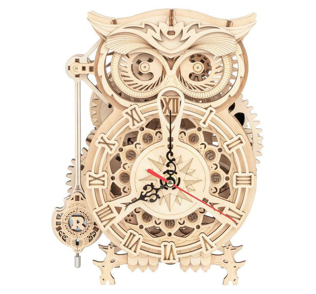 3D Mechanical Wooden Puzzle | Owl Clock - Hands Craft US, Inc.