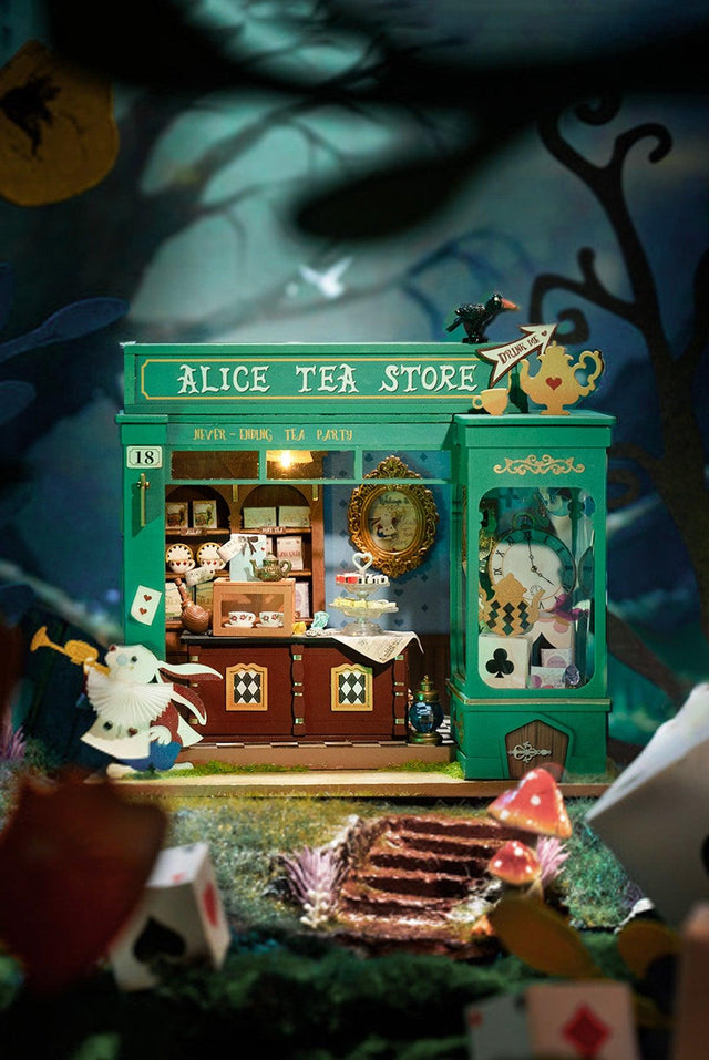 DIY Miniature House Kit | Alice's Tea Store - Hands Craft US, Inc.