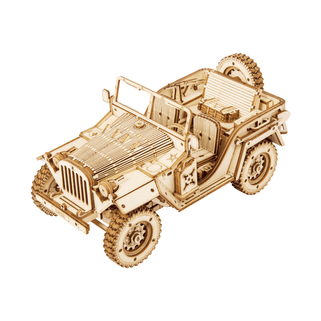 3D Modern Wooden Puzzle | Army Field Car - Hands Craft US, Inc.